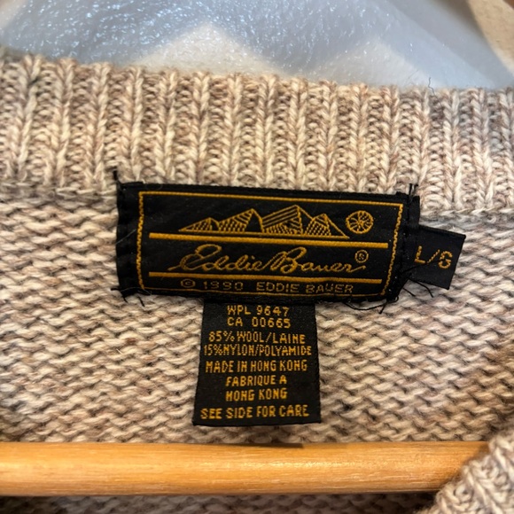 Vintage Eddie Bauer Marled Wool Blend Rocking Horse Sweater Women’s Size Large - Picture 2 of 11